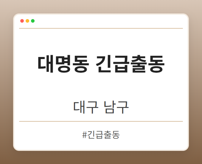 image from 대명동 긴급출동